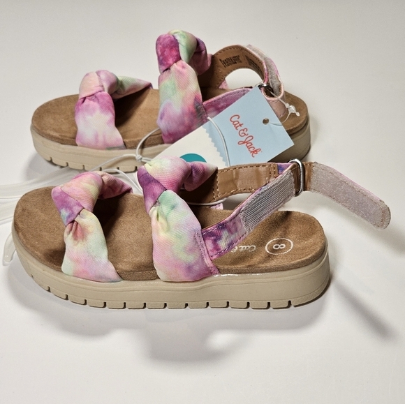 Toddler Girls Cat & Jack Tie-Dye Fabric Sandals Size 8 - Picture 10 of 10